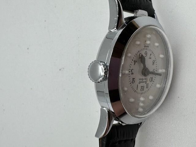 Vintage Bennett Time Guide Swiss Silver Tone Mechanical Watch WORKS