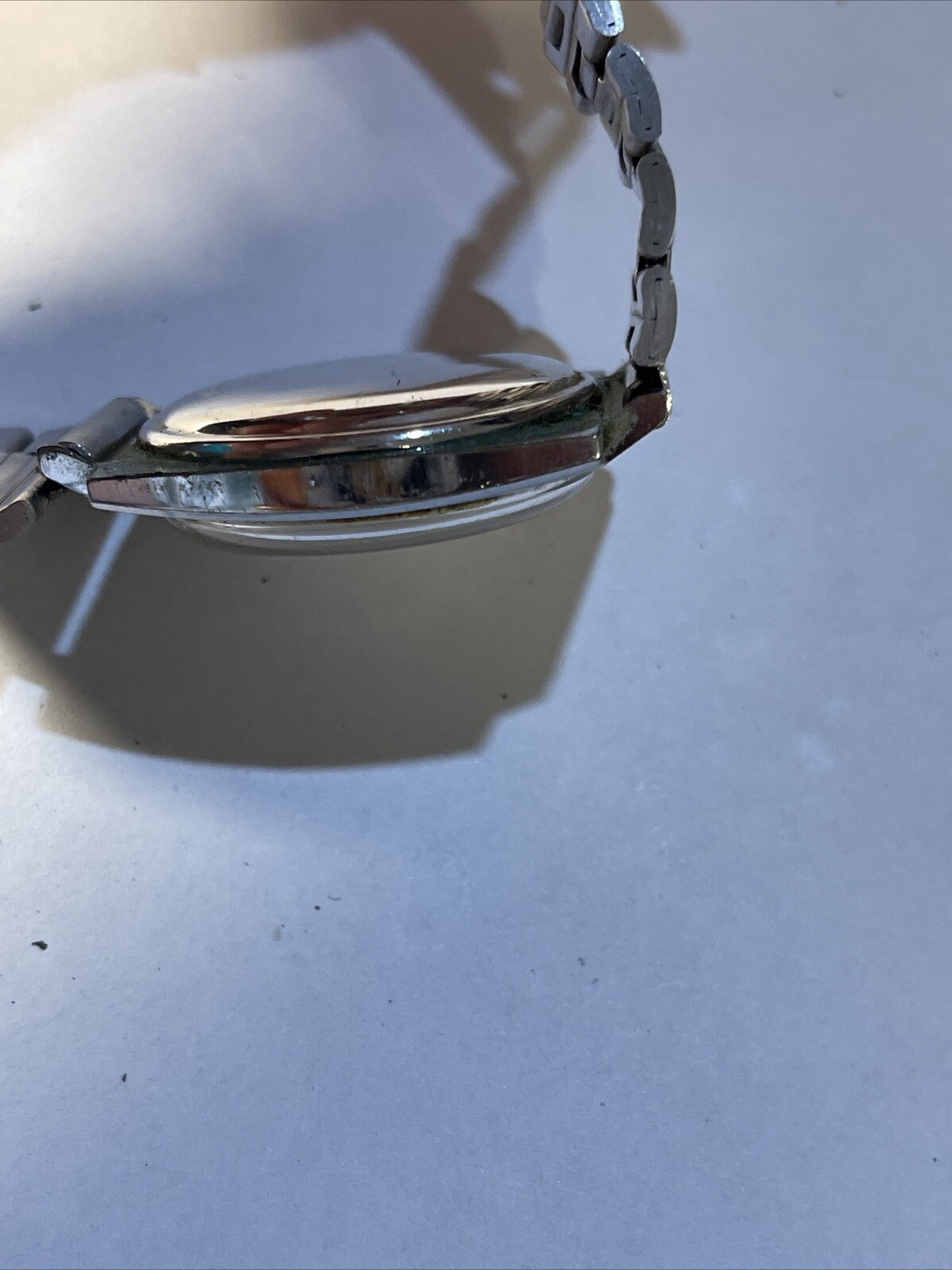 Meister Anker 1960s Auto Silvertone Bracelet Watch 25 Jewels Date- Runs See Note