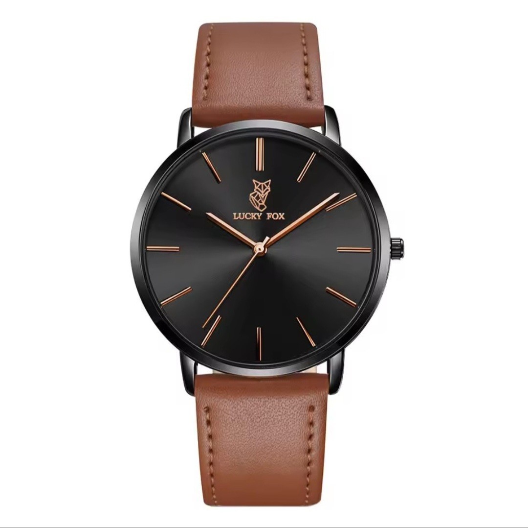 LUCKY FOX Classic Luxury Men’s Watch With Leather Strap
