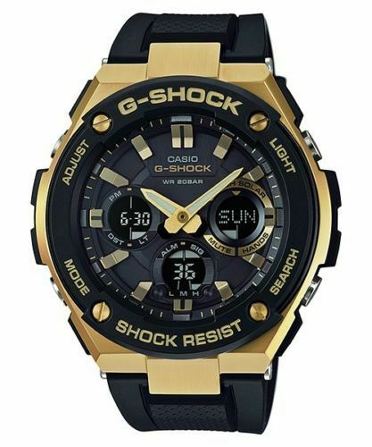 Casio Men’s G-Steel Tough Solar Resin Band Gold 200m Watch GSTS100G-1A