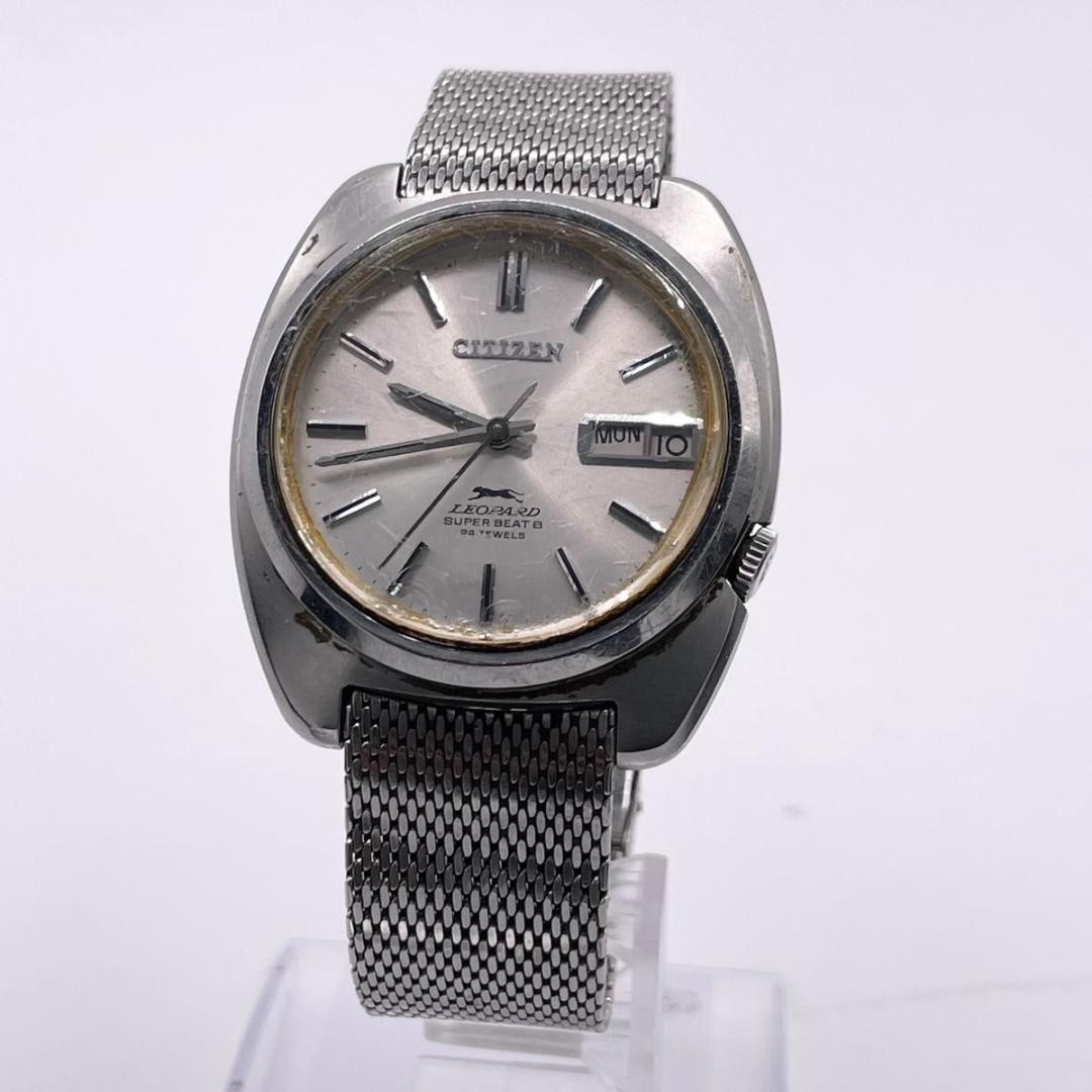 Citizen Leopard 24 Jewels Automatic Watch Day Date Gold Dial Running Japan