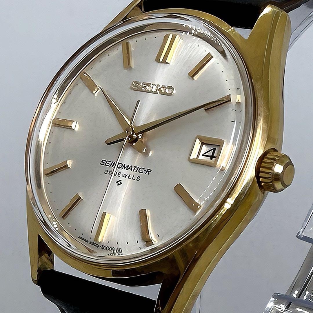 Seiko 8305-8010 30 Jewels SEIKOMATIC-R Silver Dial 35mm 18cm Date Indicator