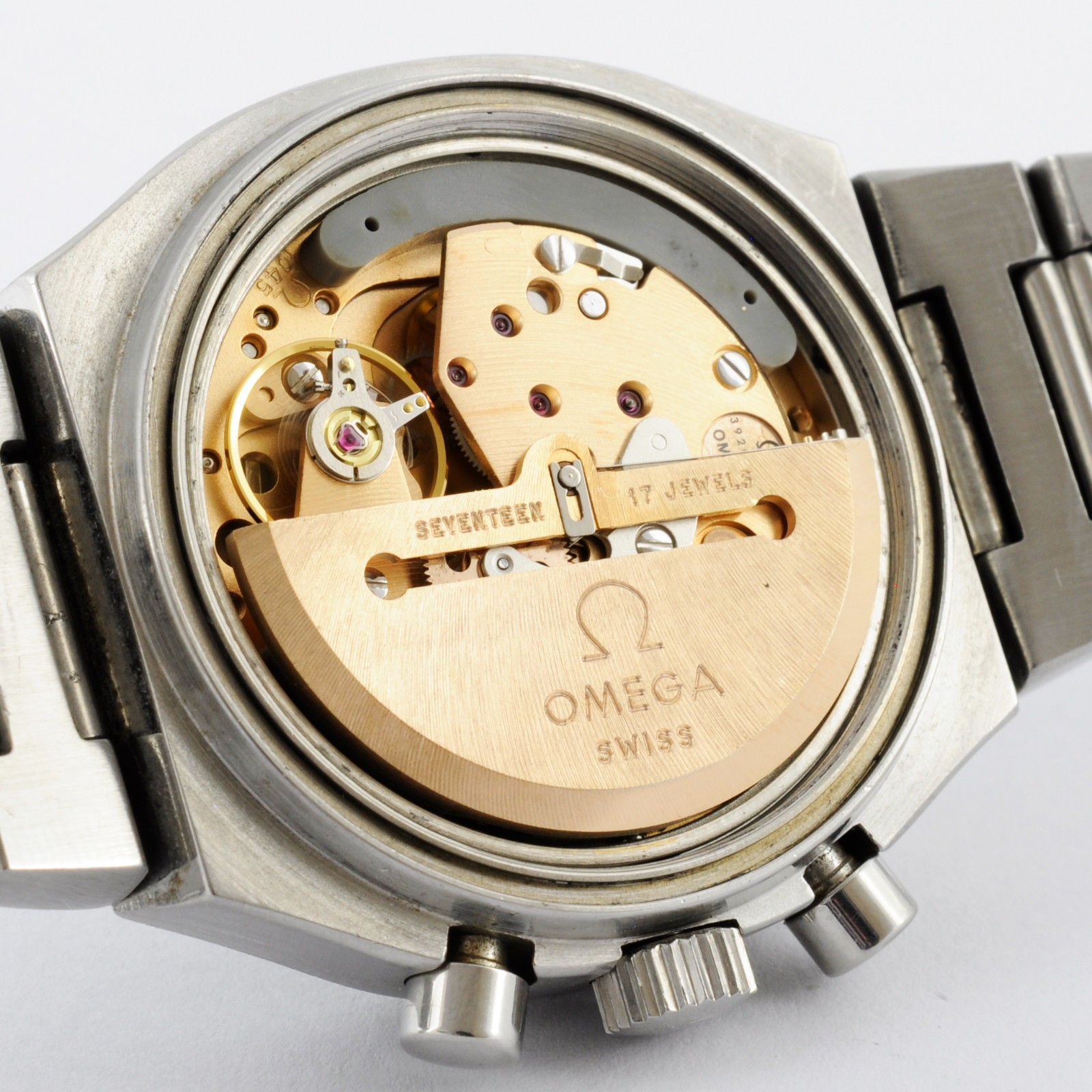 NO TARIFFS OMEGA SPEEDMASTER AUTOMATIC CHRONOGRAPH GENTS WATCH METAL BRACELET