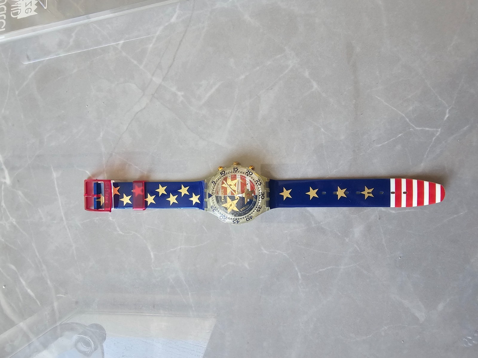 Swatch Midi Aqua Chrono American Dream SEK103 Atlanta 1996 Vintage Watch NOS.