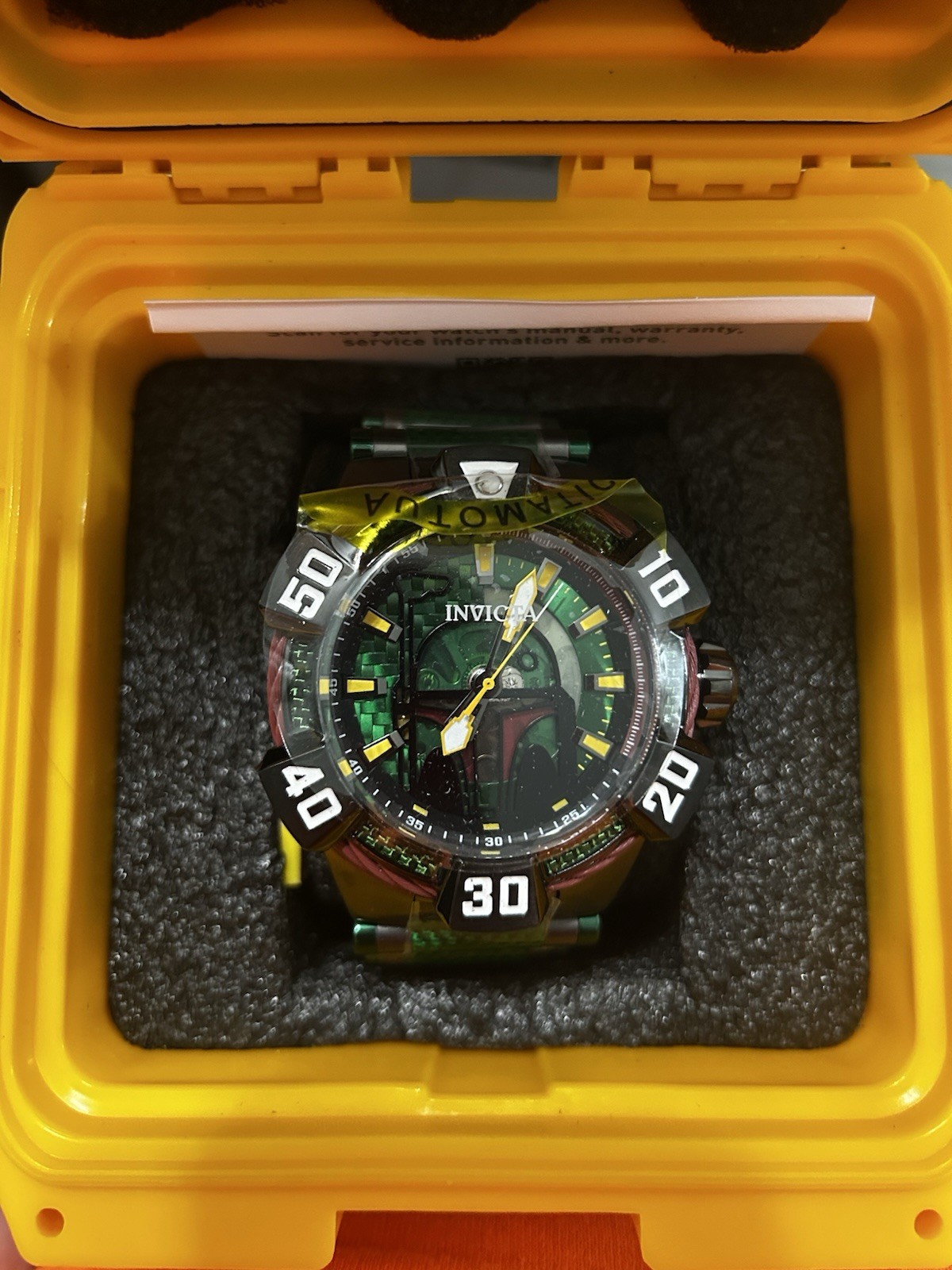 Invicta Star Wars Boba Fett Automatic Mens Watch – 52mm. Green (40608)