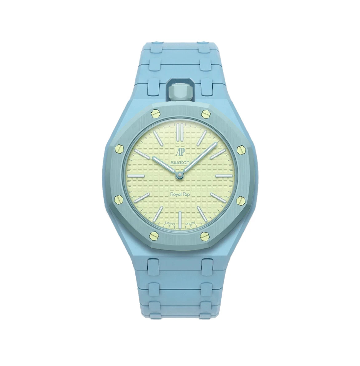 Custom Vertical Link Wrist Strap Presale Swatch x AP Royal Pop – IN PRODUCTION