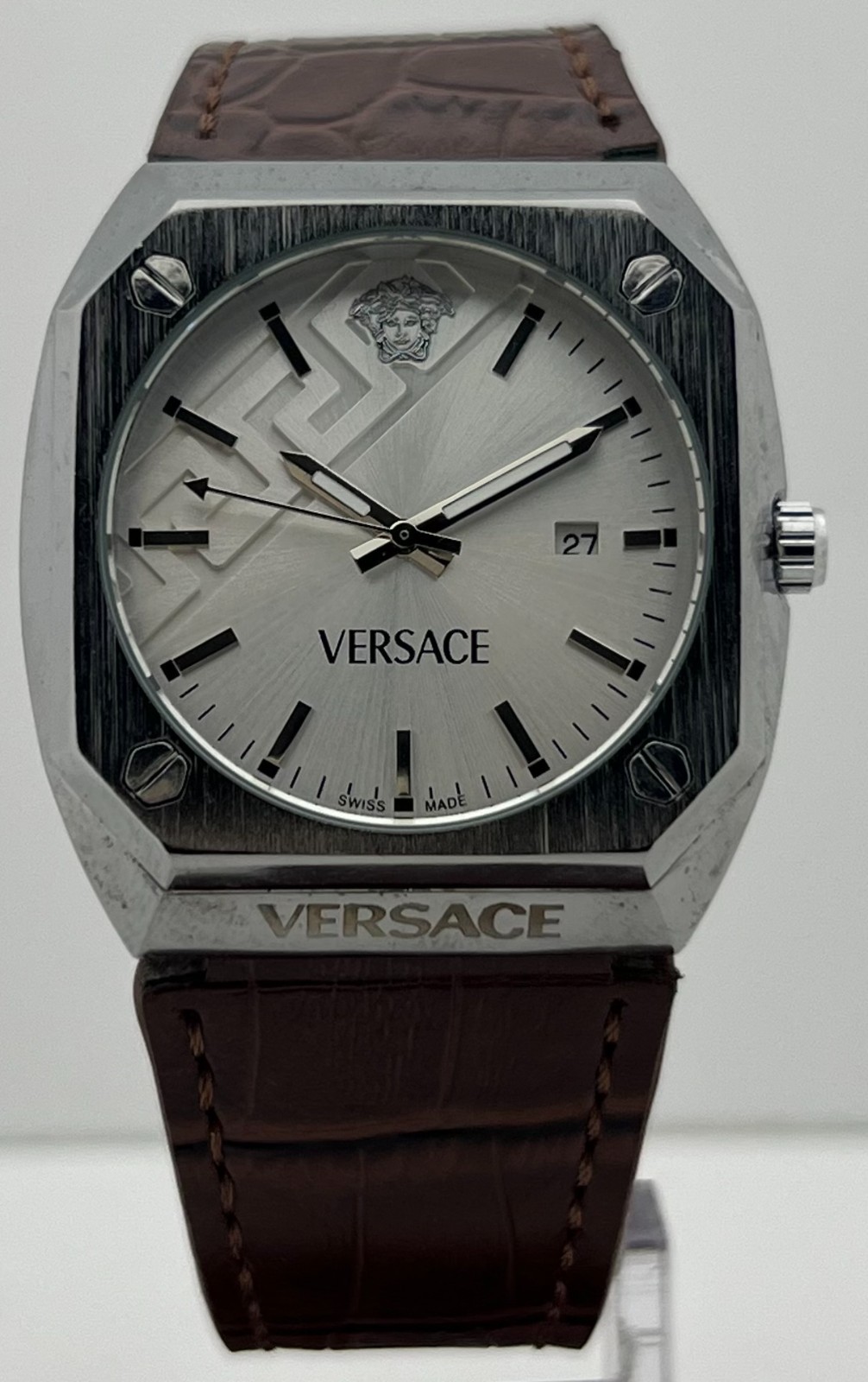 Premium Men’s Versace Antares White Dial Date Working Condition Wristwatch