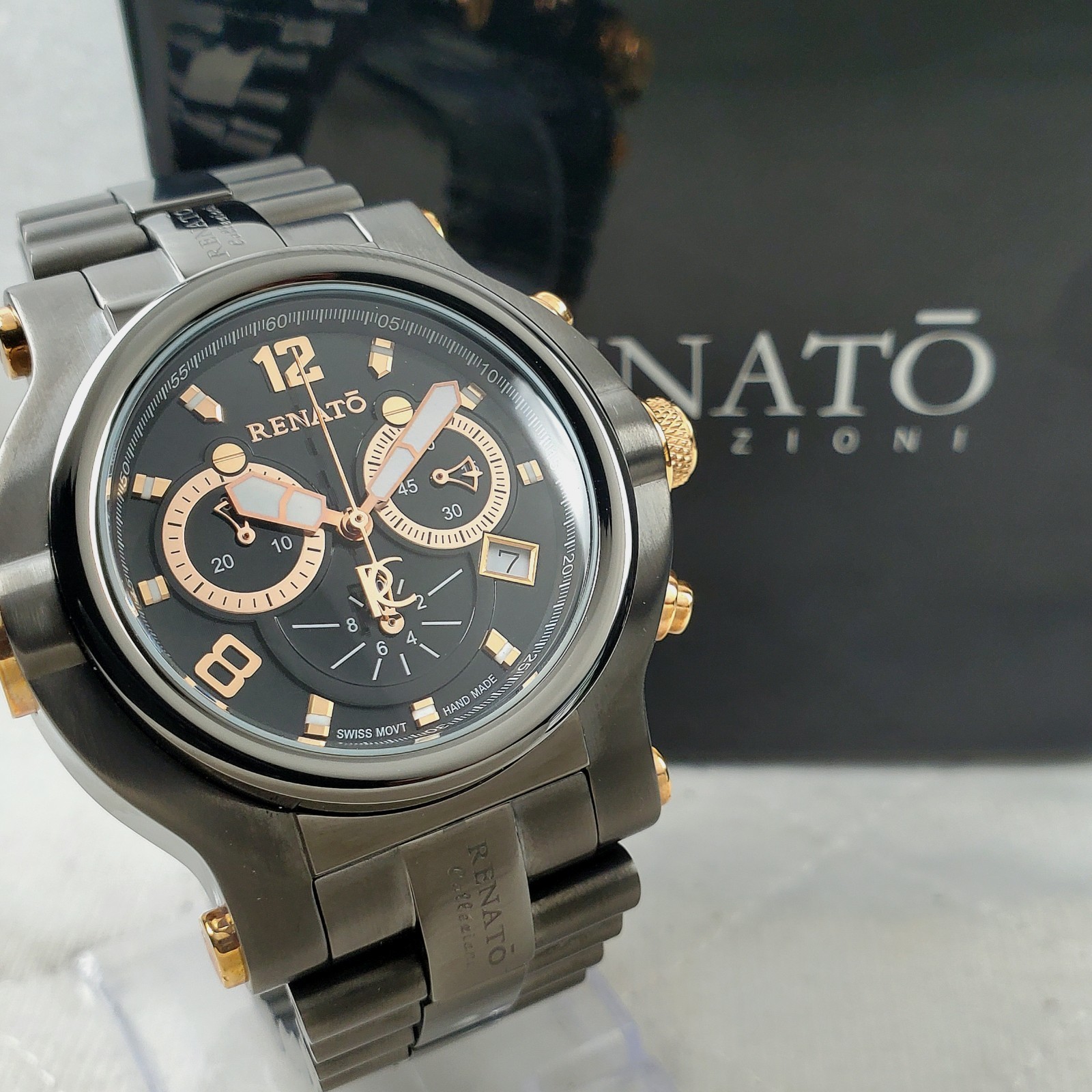RENATO BEAST SWISS MOV’T CHRONOGRAPH LIMITED EDITION HAND MADE MEN’S WATCH