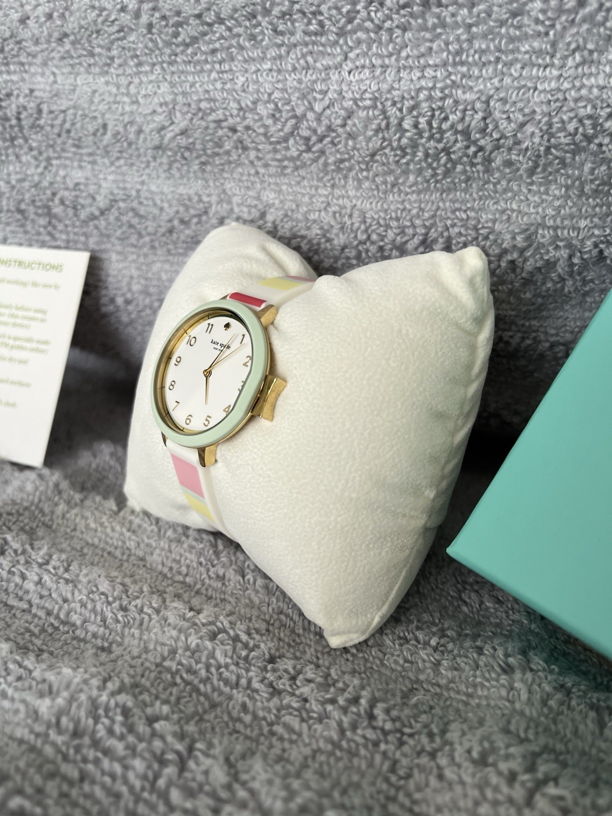 Kate Spade “Live Colorfully” Multi-Stripe Watch – KSW1410
