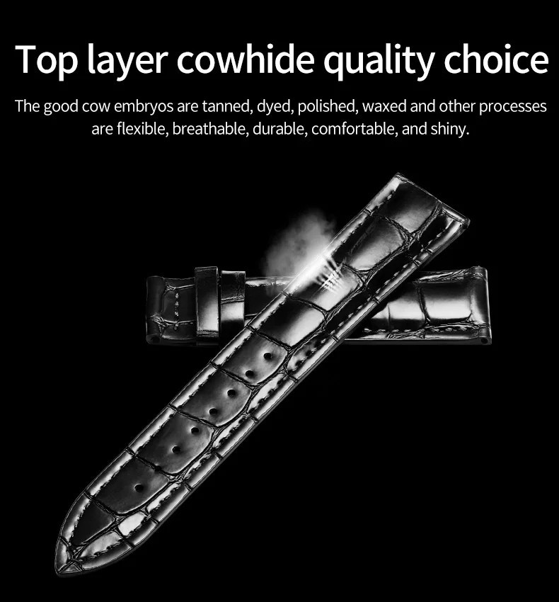 Automatic Mechanical Watch Waterproof Moon Phase Luxury Dial Men Men’s Strap