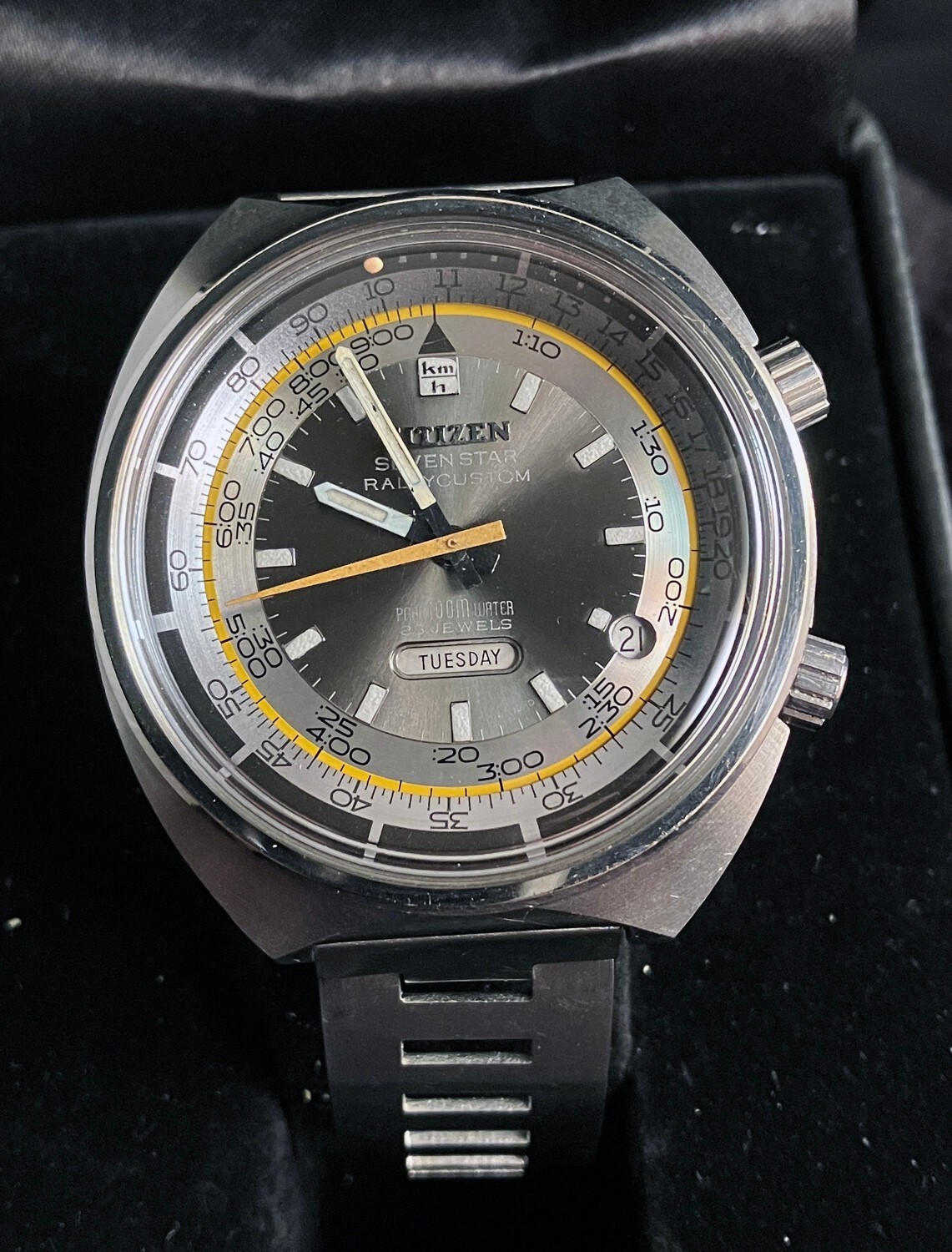 Rare CITIZEN SEVEN STAR RALLYCUSTOM 4-521358TA – Super Rare Original Bracelet