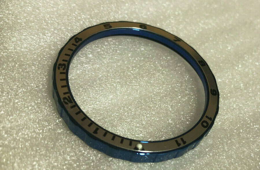12 HOUR SILVER INSERT 38MM BLUE PVD BEZEL VOSTOK AMPHIBIAN KOMANDIRSKIE 3812SLBL