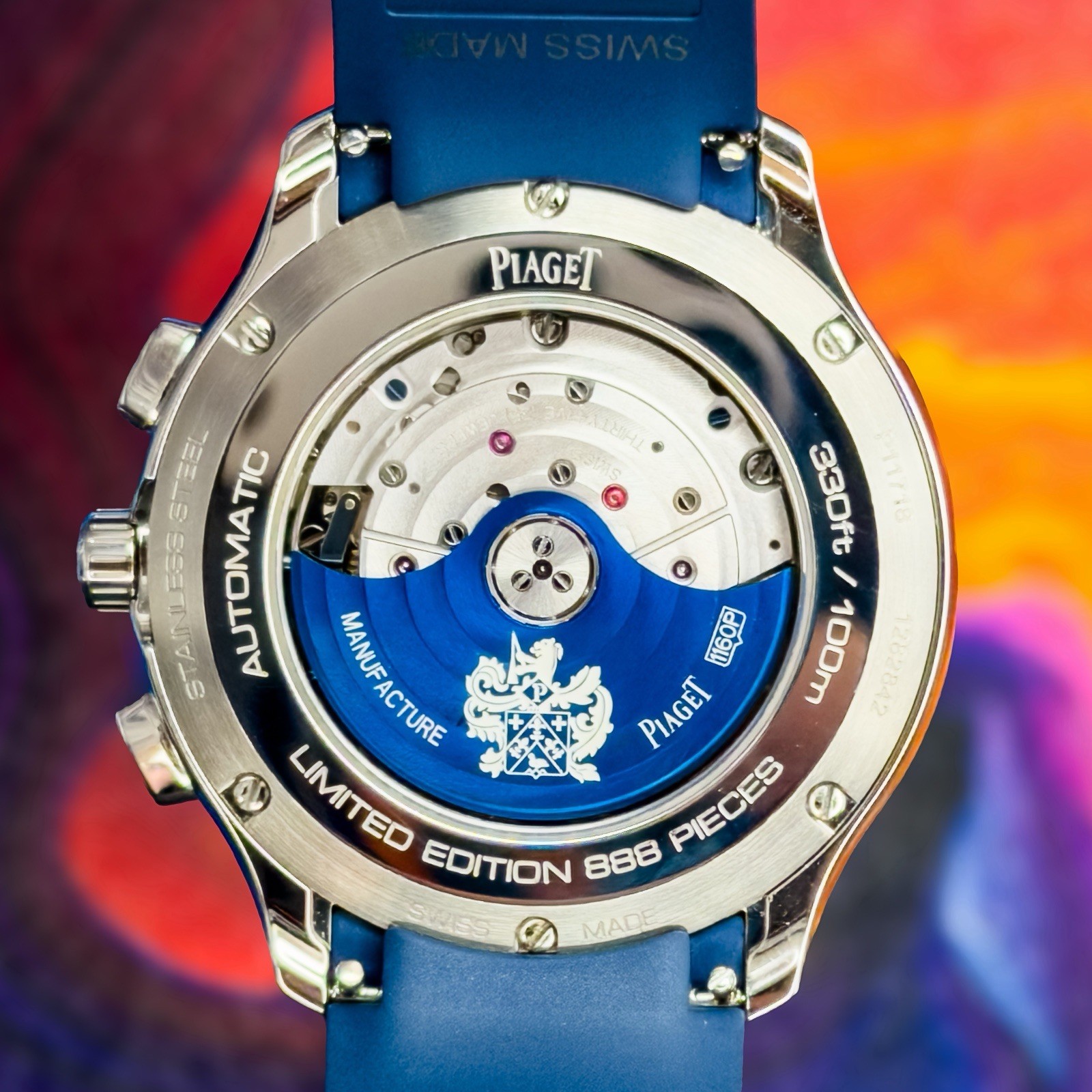 Piaget Polo Chronograph “Blue Panda” Complete Set Limited Edition G0A46013