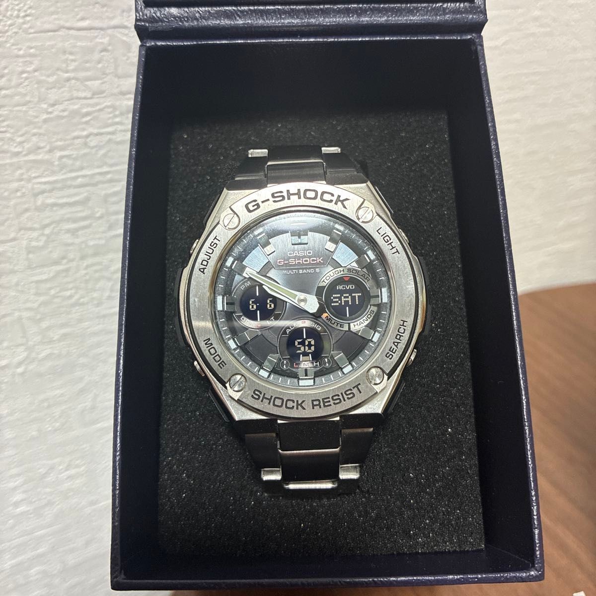 With Box G SHOCK G STEEL GST W110D Radio Solar Working CASIO Watch