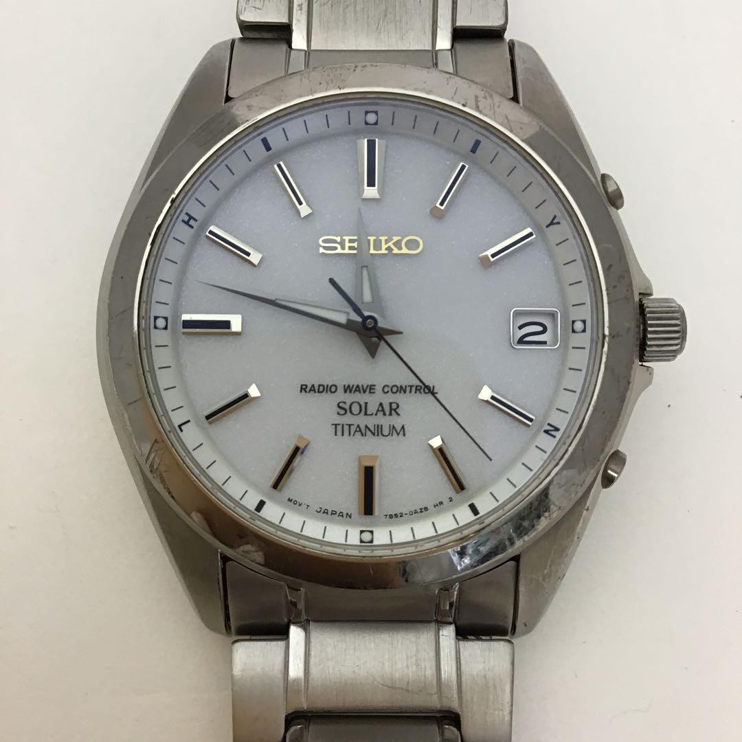 Seiko 7B52 0AK0 Solar Atomic Watch Timepiece Vintage No Box/Accessories