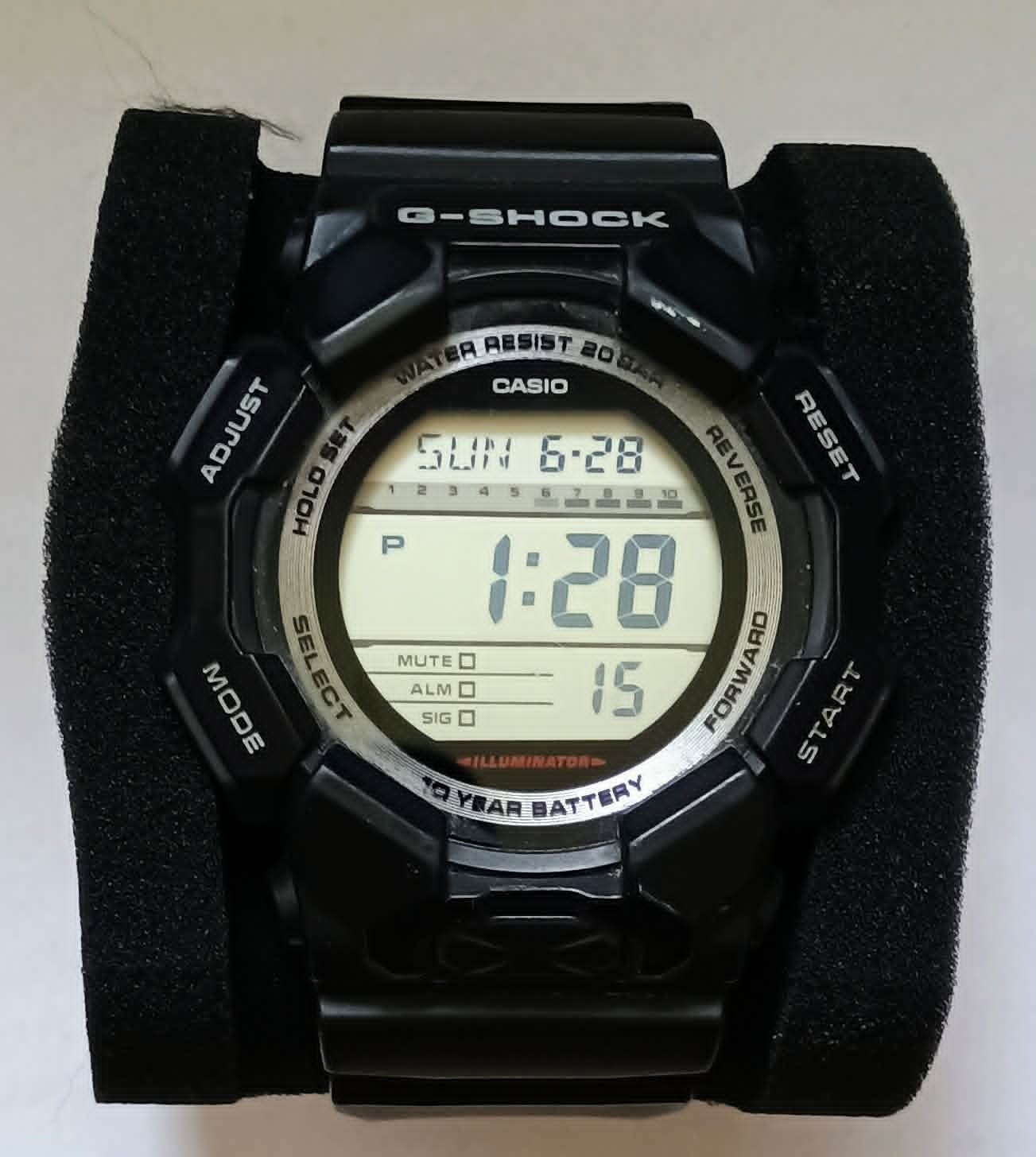 Casio G-Shock GD010-1 World Time 10 Year Battery Digital Black Watch