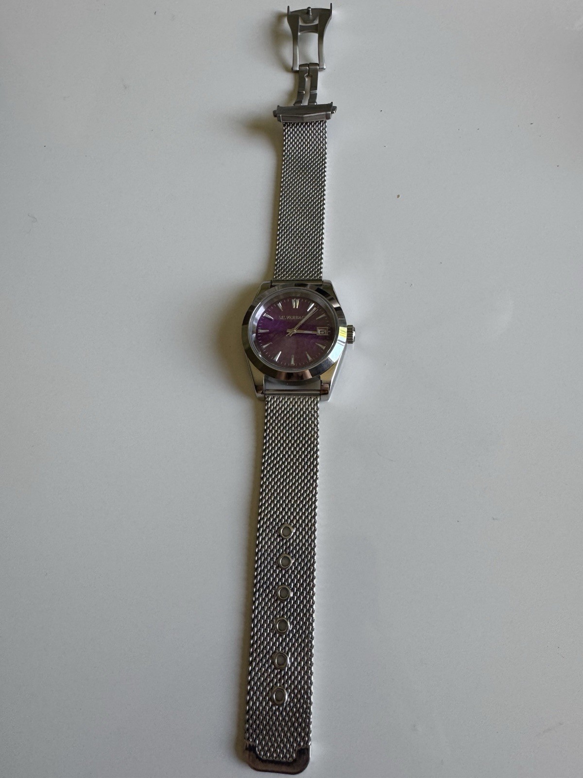 Silverback Gorilla Automatic Watch Hammered Purple Dial Mint!