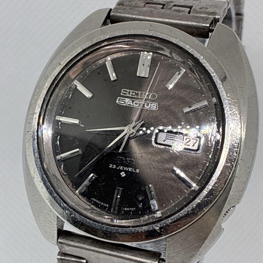 Seiko 5 Actus Men’s Vintage Wristwatch 1965 Silver Automatic Japan 072588