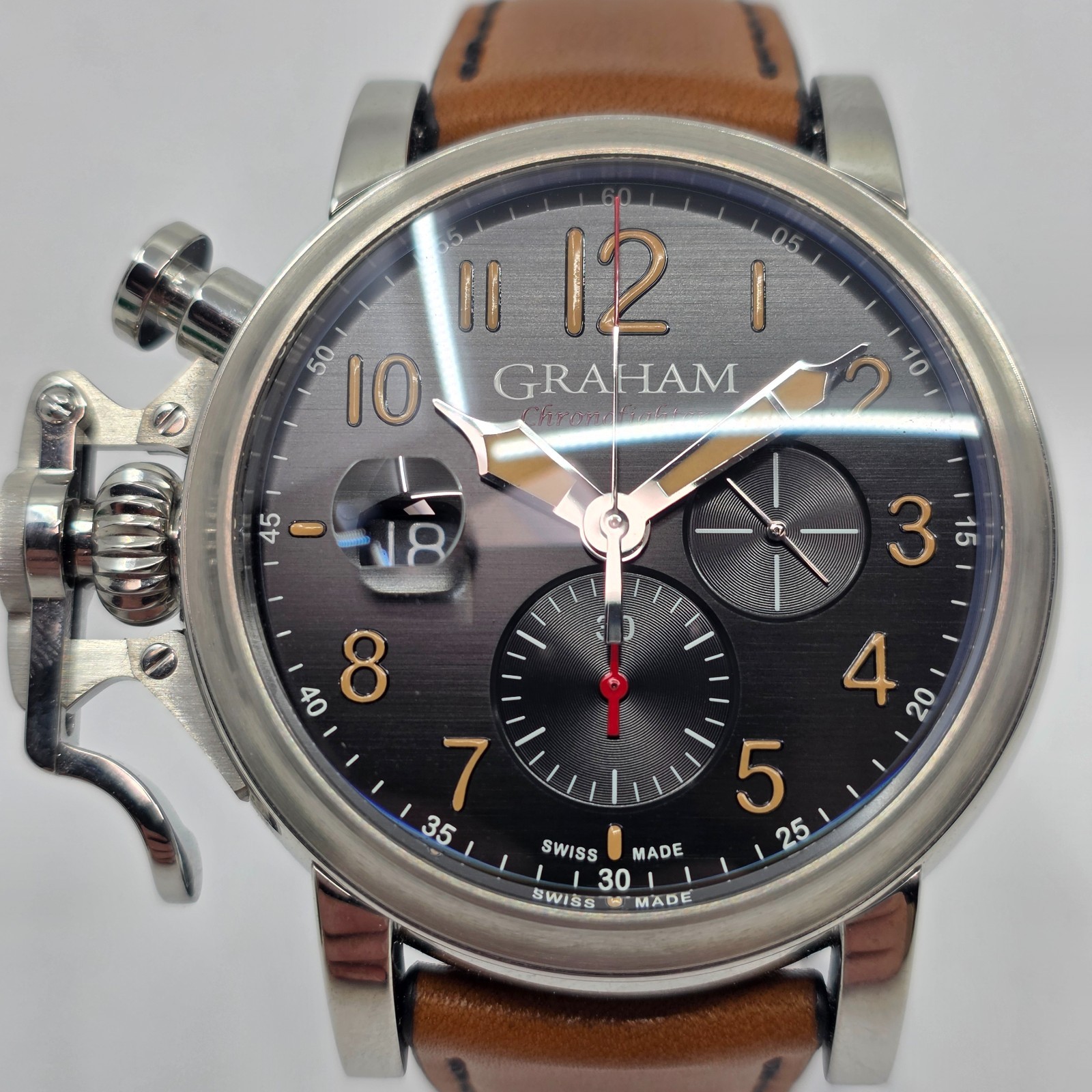 Graham Chronofighter Automatic Chronograph 47mm Stainless Steel Near Mint W/ Box