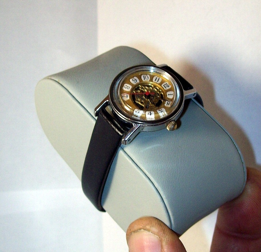 L.A. Express Ladies Custom Skeleton Watch Telephone Dial Minty fits 5.50″-6.75″