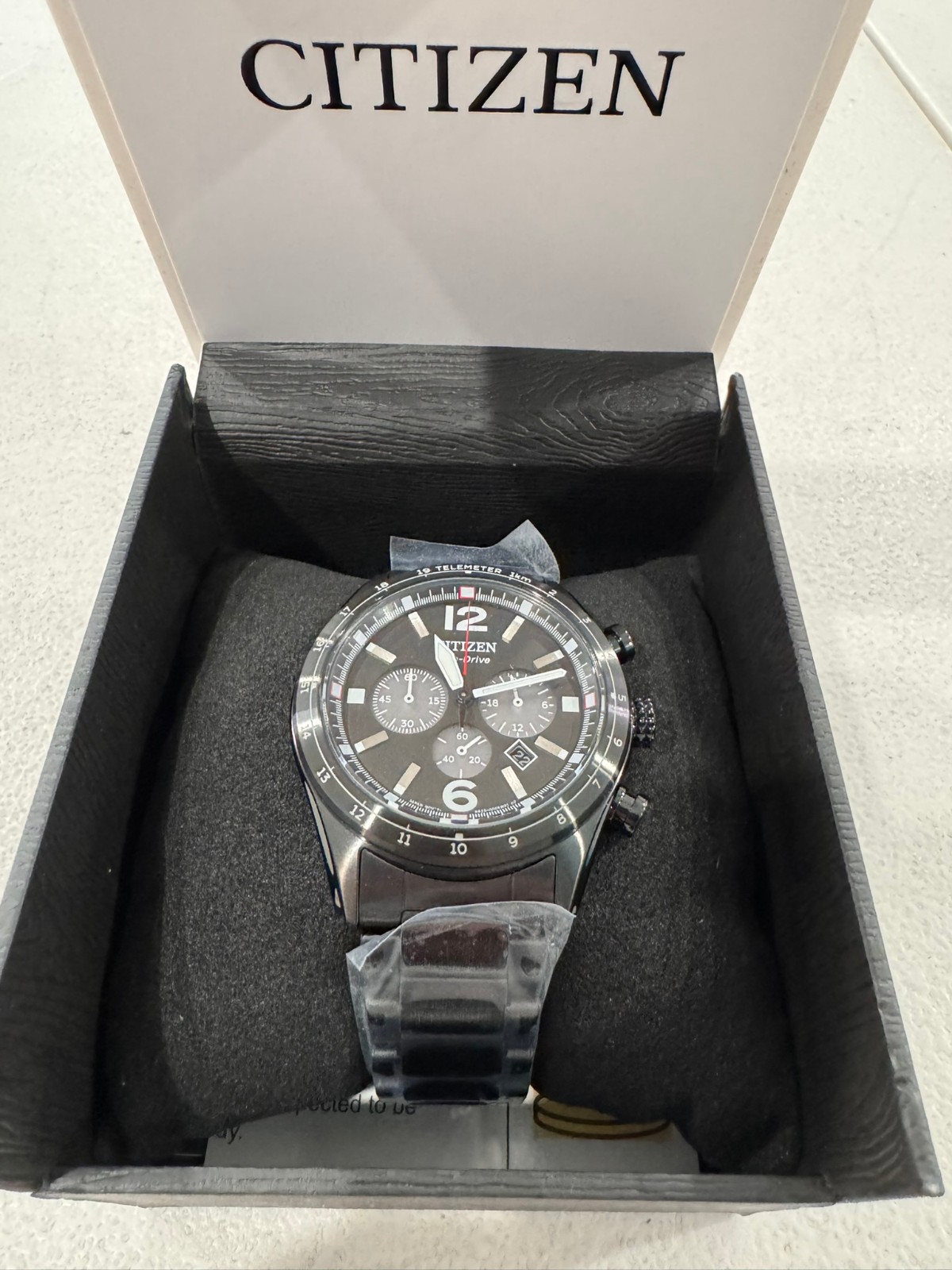 Citizen Men’s Eco-Drive Sport Casual Watch, Black CA4655-52E