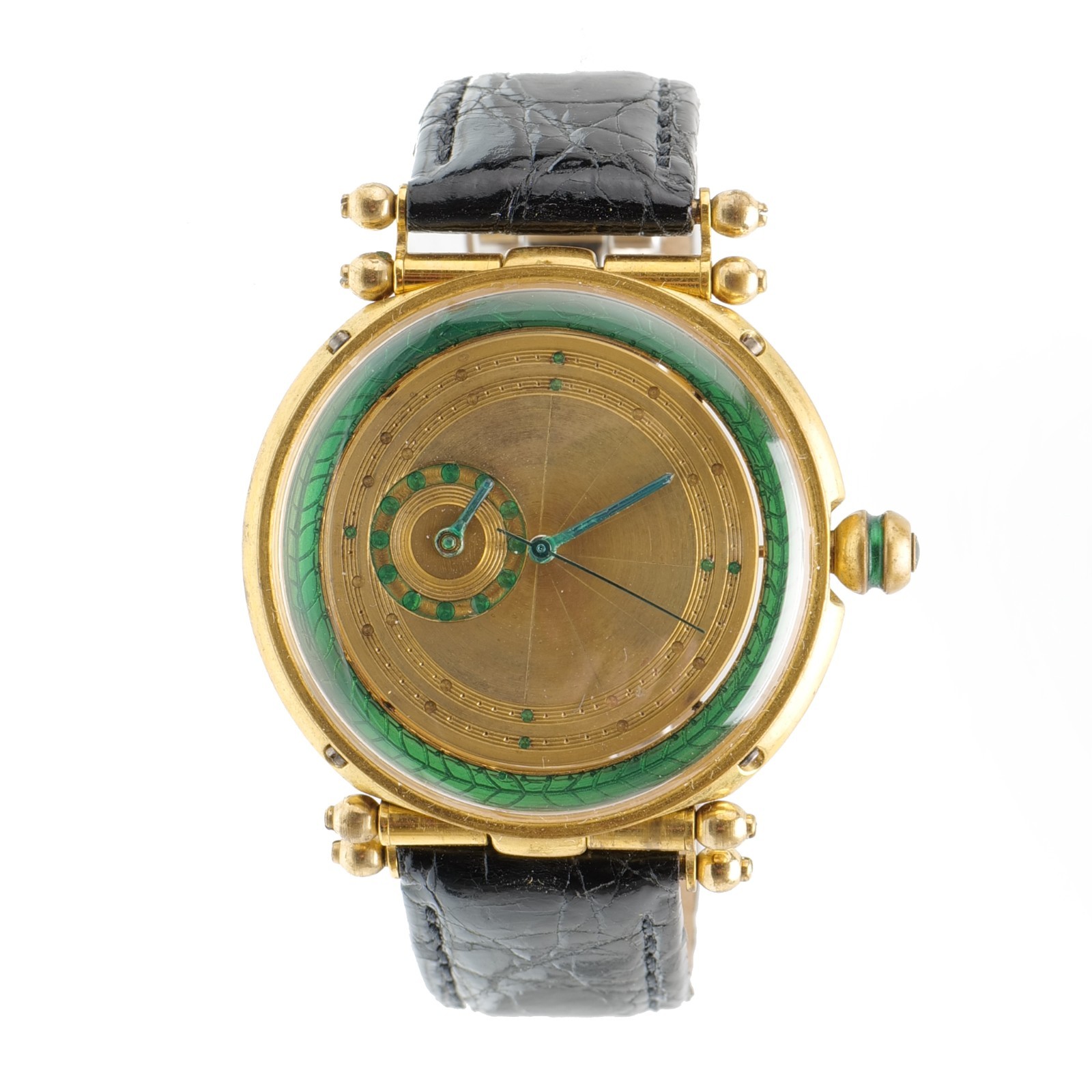 Vintage Guardians Of Time “Guardian II-Enamel ” Handmade Watch History Running