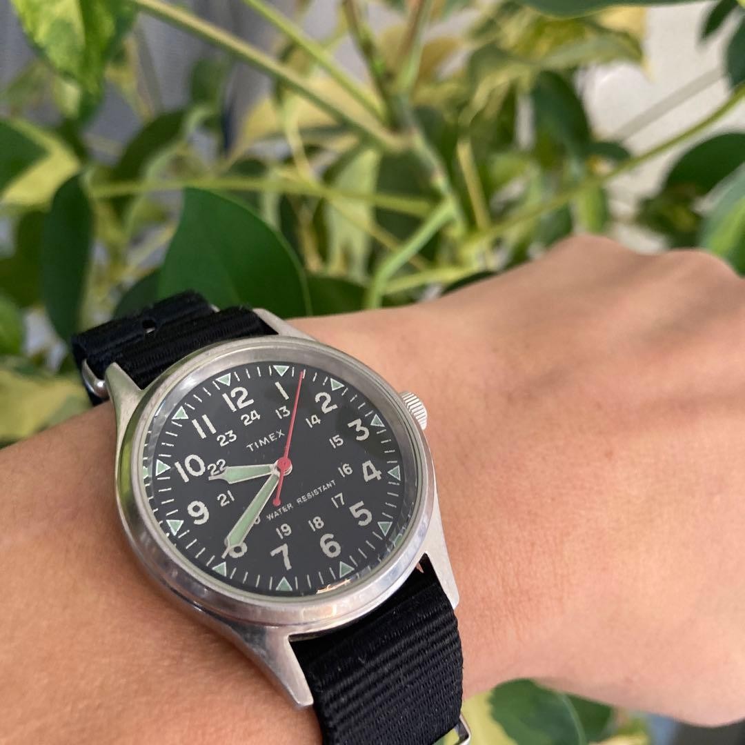 Timex J.Crew Collaboration Rare Classic Watch Black Nylon Strap