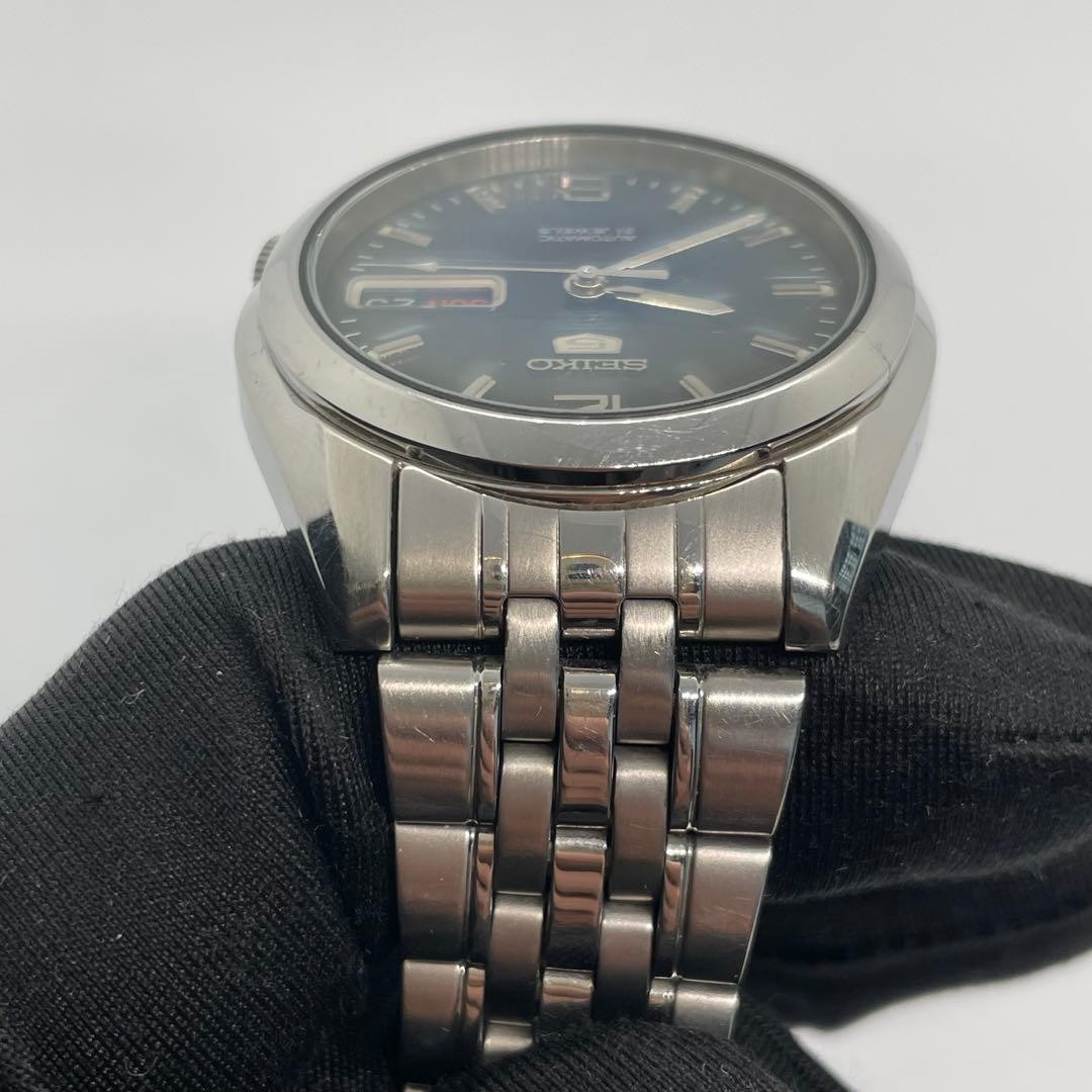 Seiko 5 Transparent back navy dial 7S26 01V0 Working Includes box From Japan