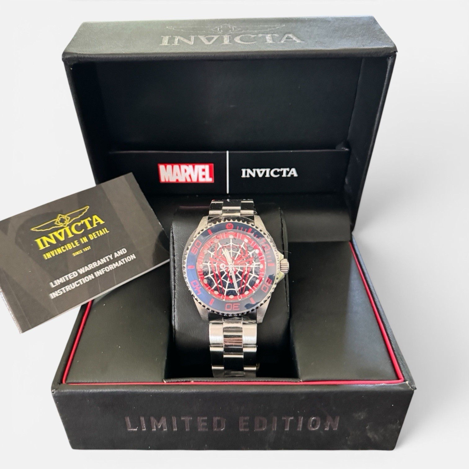 Invicta Marvel Spiderman Limited Edition Men’s Watch 42mm, Blue, Red (27026)