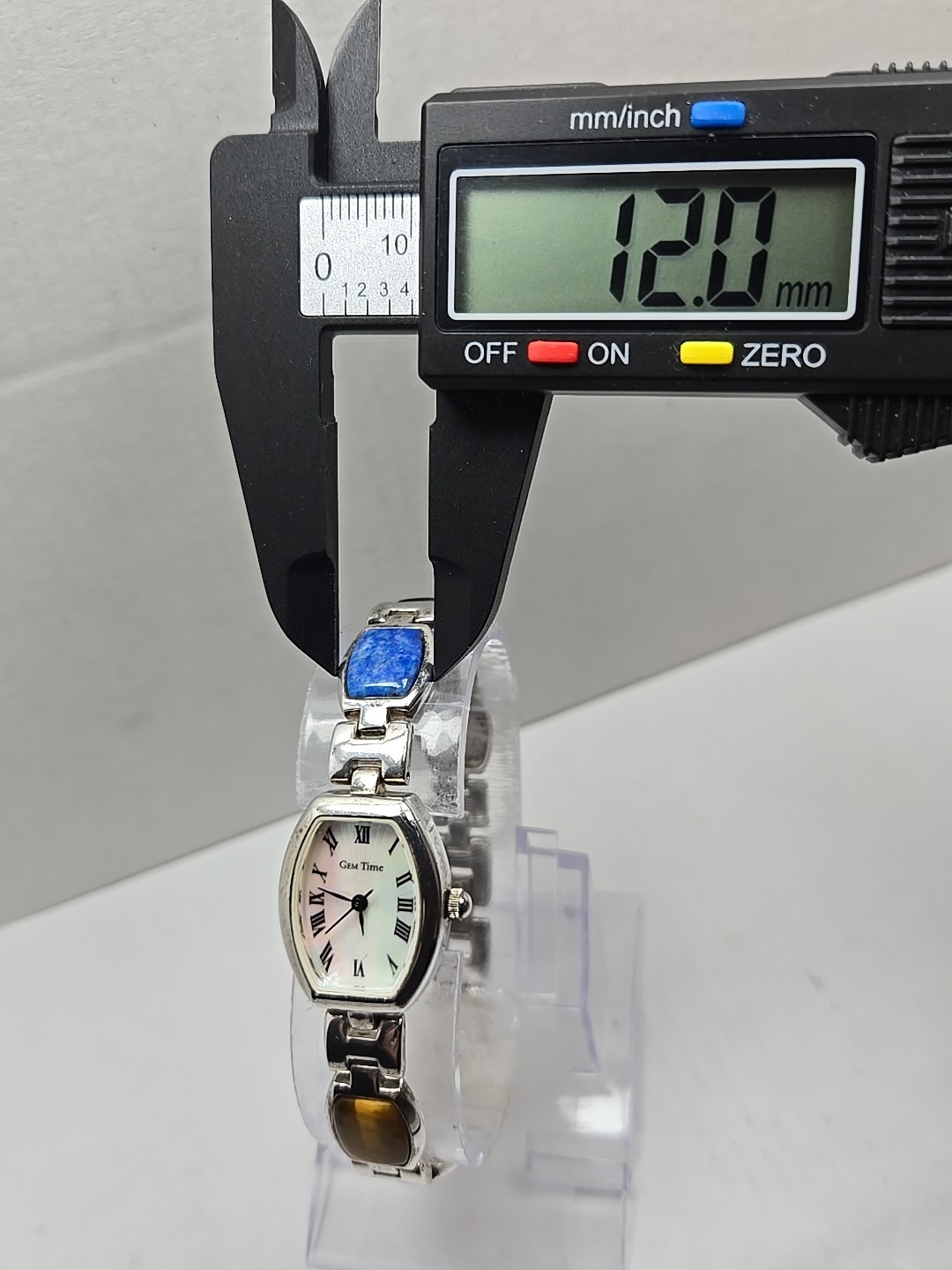 Gem Time Sterling Silver Quartz Gemstone Bracelet Watch Lapis New Battery 925