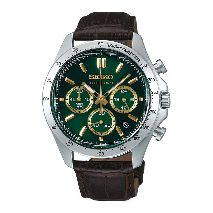 New Shop Listing SEIKO Chronograph Domestic Model SBTR017 Green 60 Minute Counte