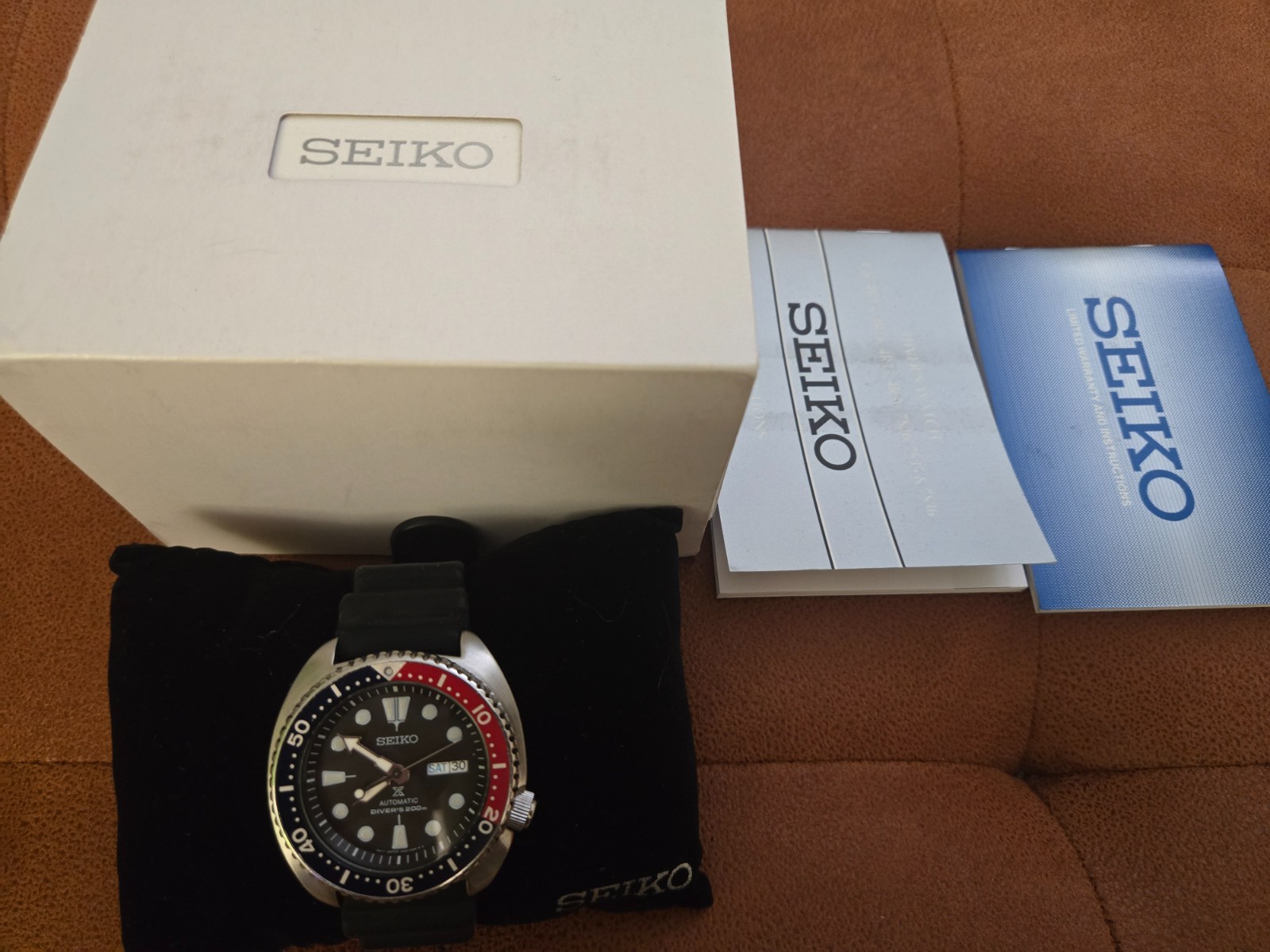 Seiko SRP779 “Pepsi” Turtle Automatic Dive Watch