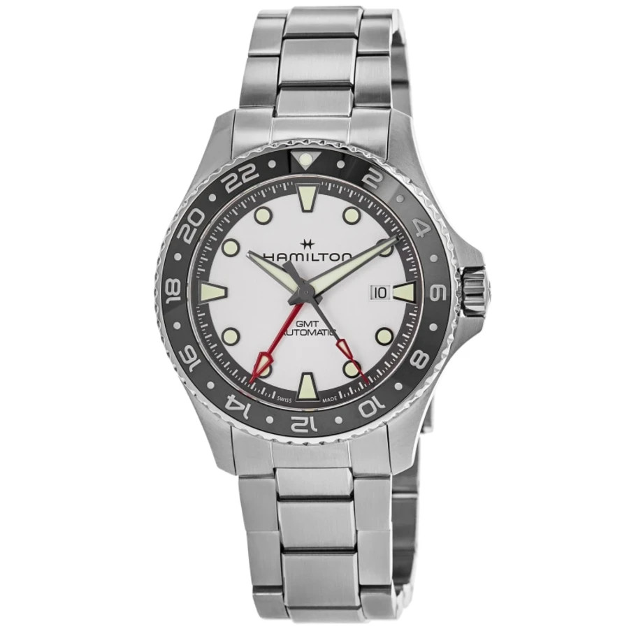 New Hamilton Khaki Navy Scuba Auto GMT Silver Dial Men’s Watch H82555150