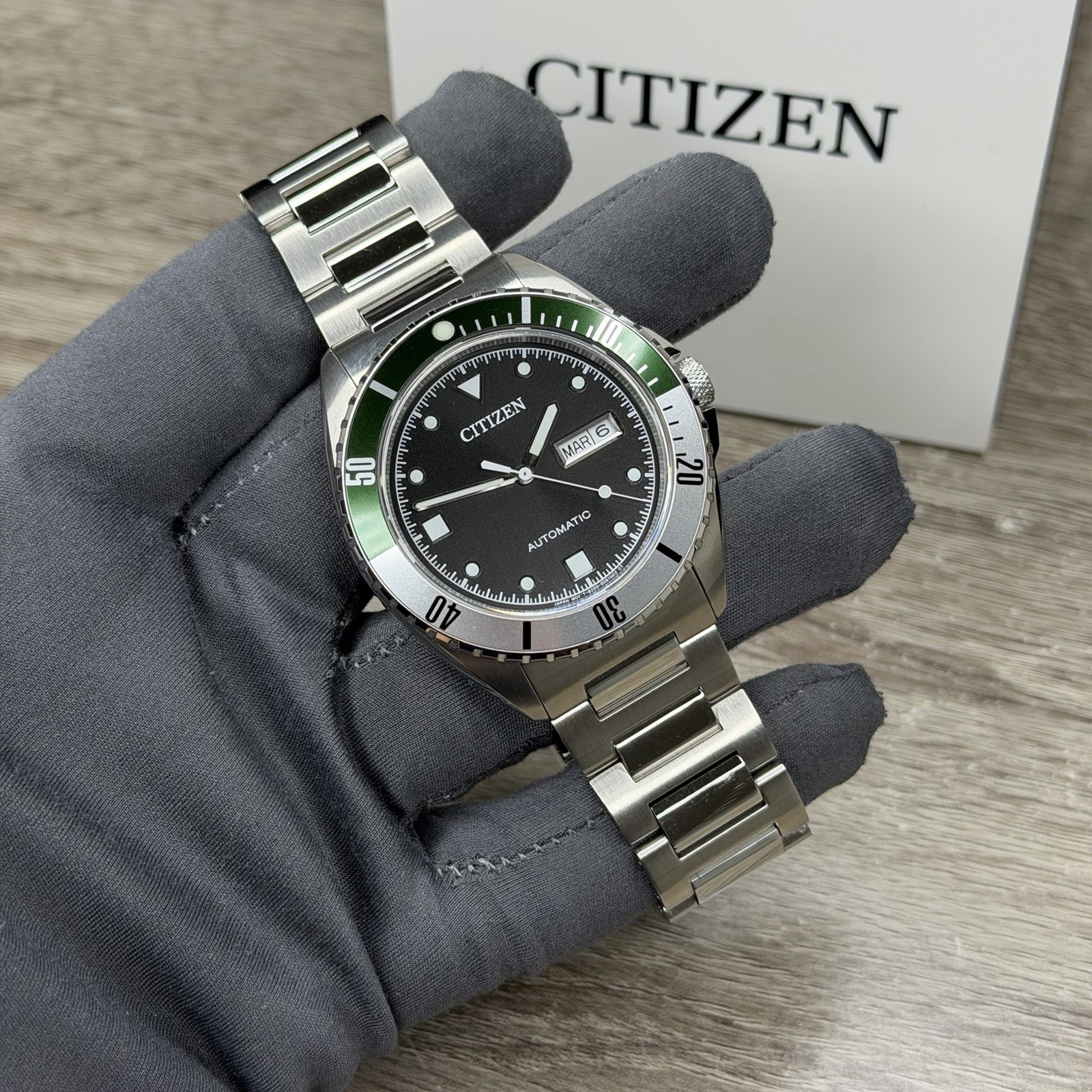 NEW✅AUTOMATIC✅ Citizen Day Date Black Dial Steel Men’s Watch NH7531-50E $675