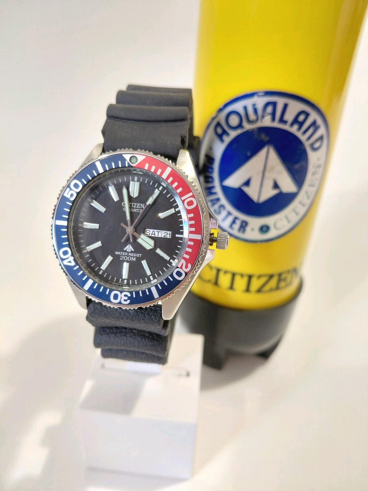 Citizen 5502 200m Divers Wrist Watch Quartz Excellent Condition Scuba Box 1995