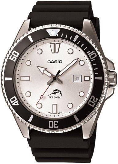 CASIO MDV-106-7AV White Casual Sports Watch with Analog Dial Code and Resin Band