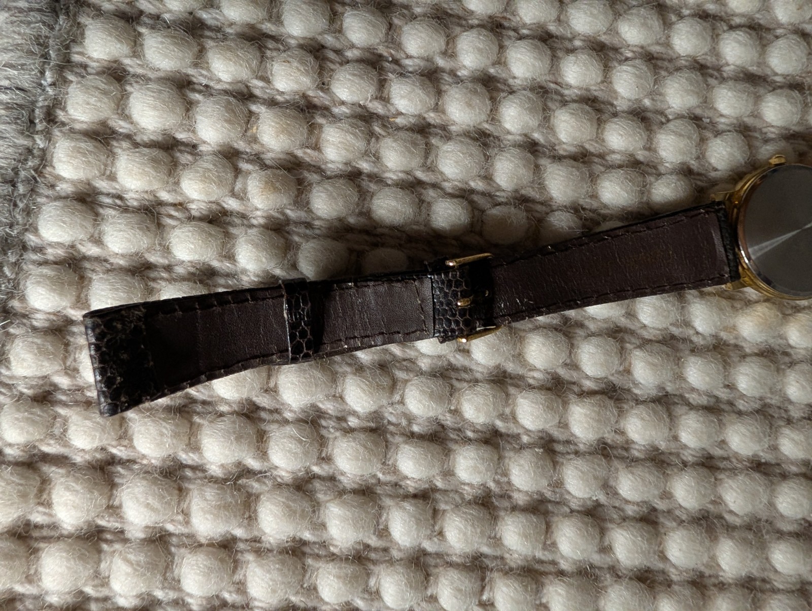 Royale Watch White Dial Gold-Tone Case Black Strap 34.4mm