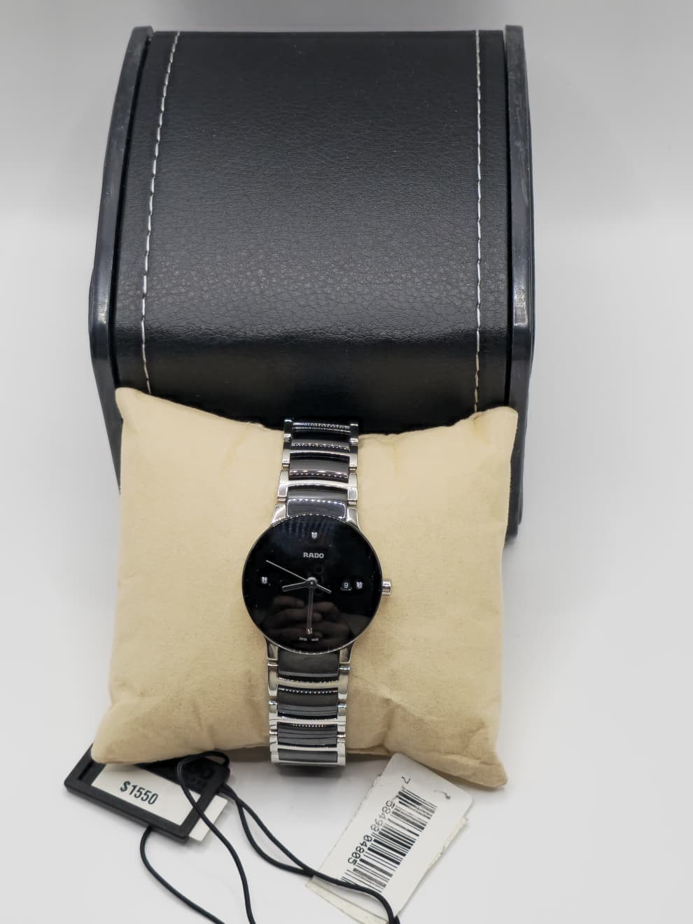 Rado Centrix Diamond Dial Swiss Quartz Watch Sapphire Ceramic New No Box Papers