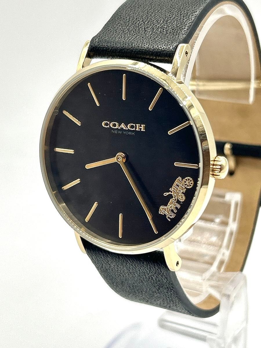 COACH Watch Ladies CA Quartz Black Working Perry Horse