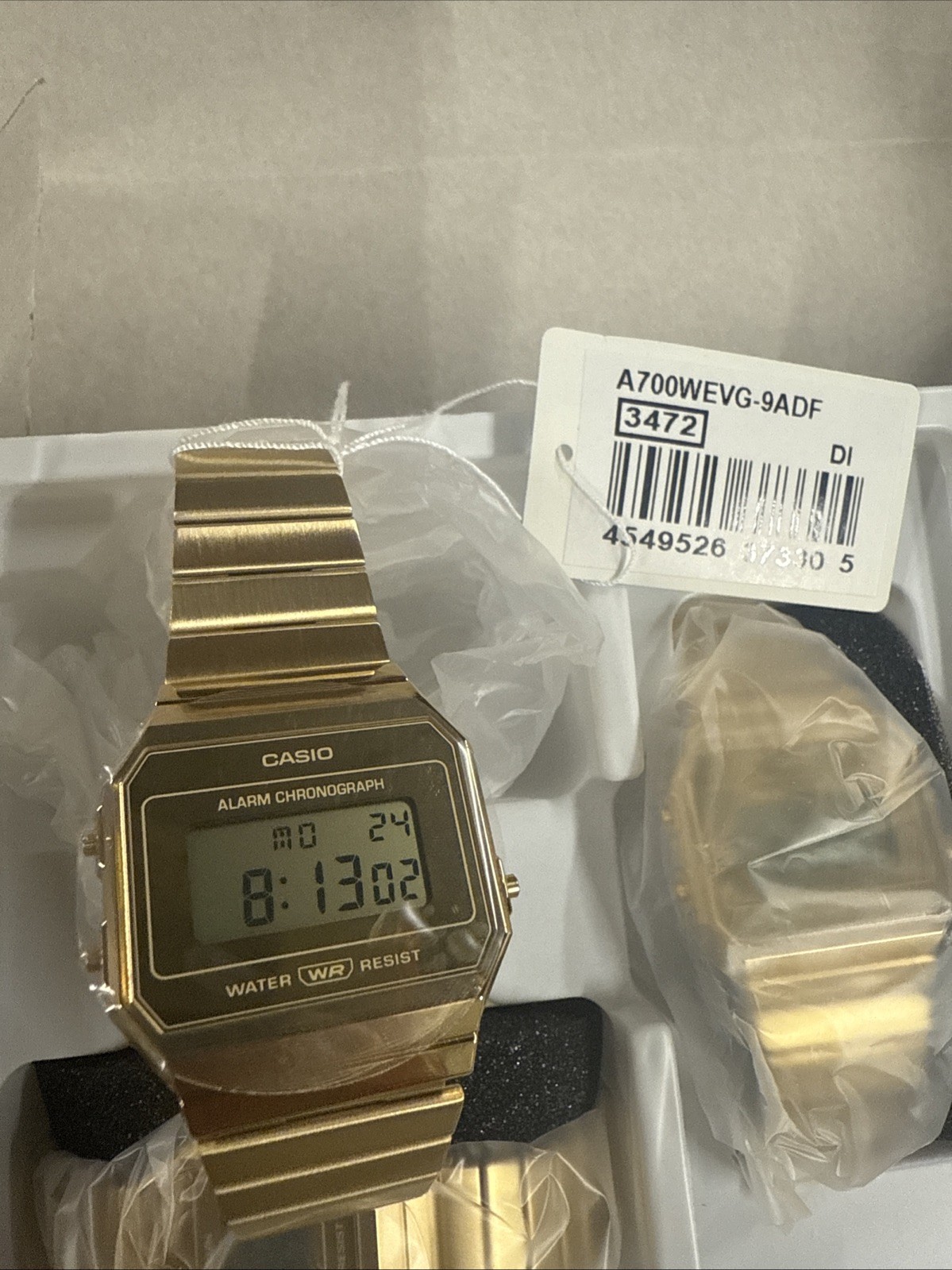 Casio Vintage Digital Gold Stainless Steel Quartz A700WEVG-9A Unisex Watch