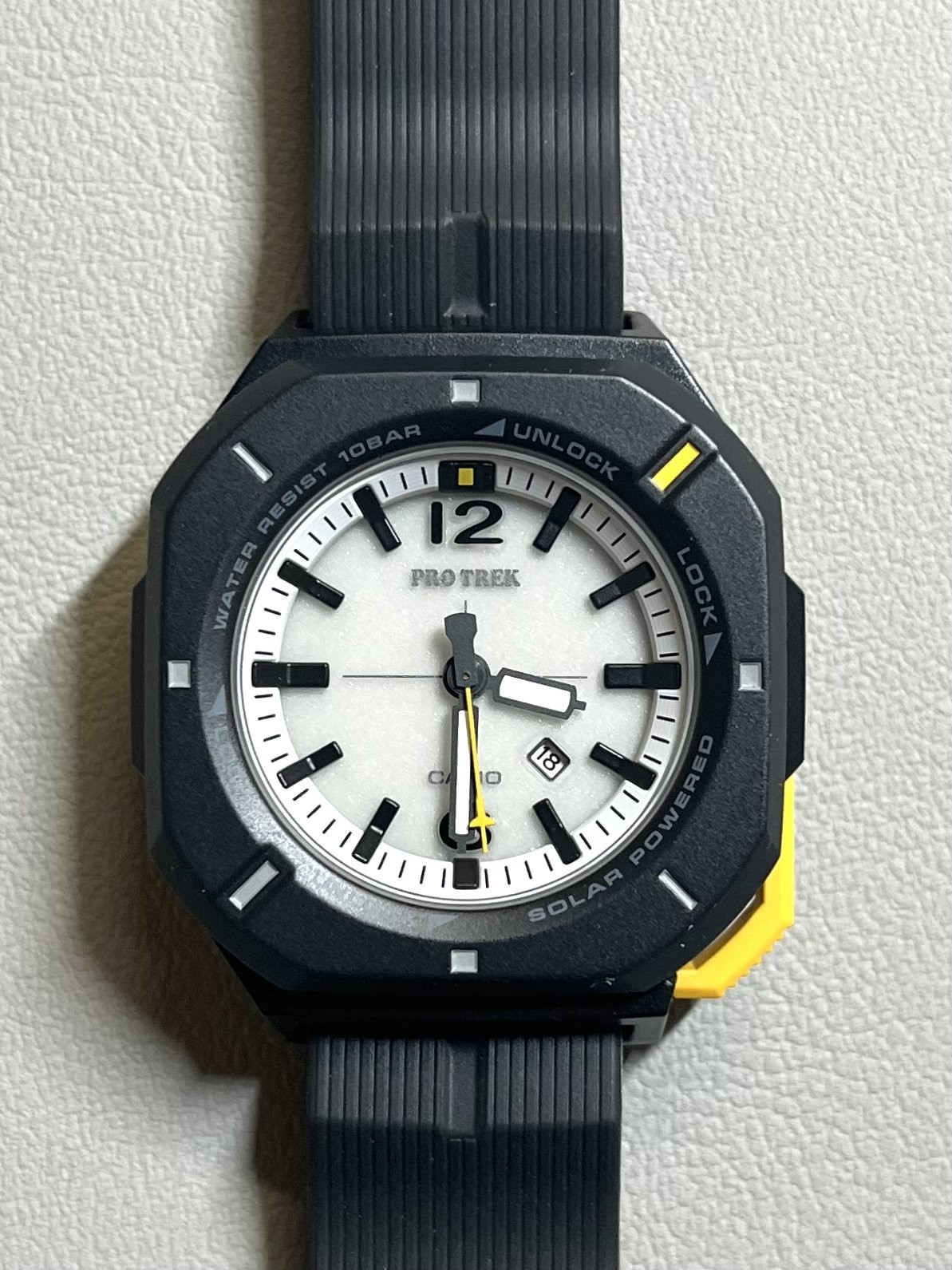 CASIO Pro Trek PRJ-01-1JF Hiker Line Black Yellow Solar Slim Men Watch New