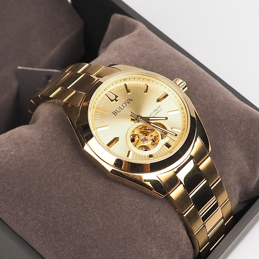 Bulova Classic Surveyor 97A182 Gold Tone Stainless Steel Men’s Automatic Watch