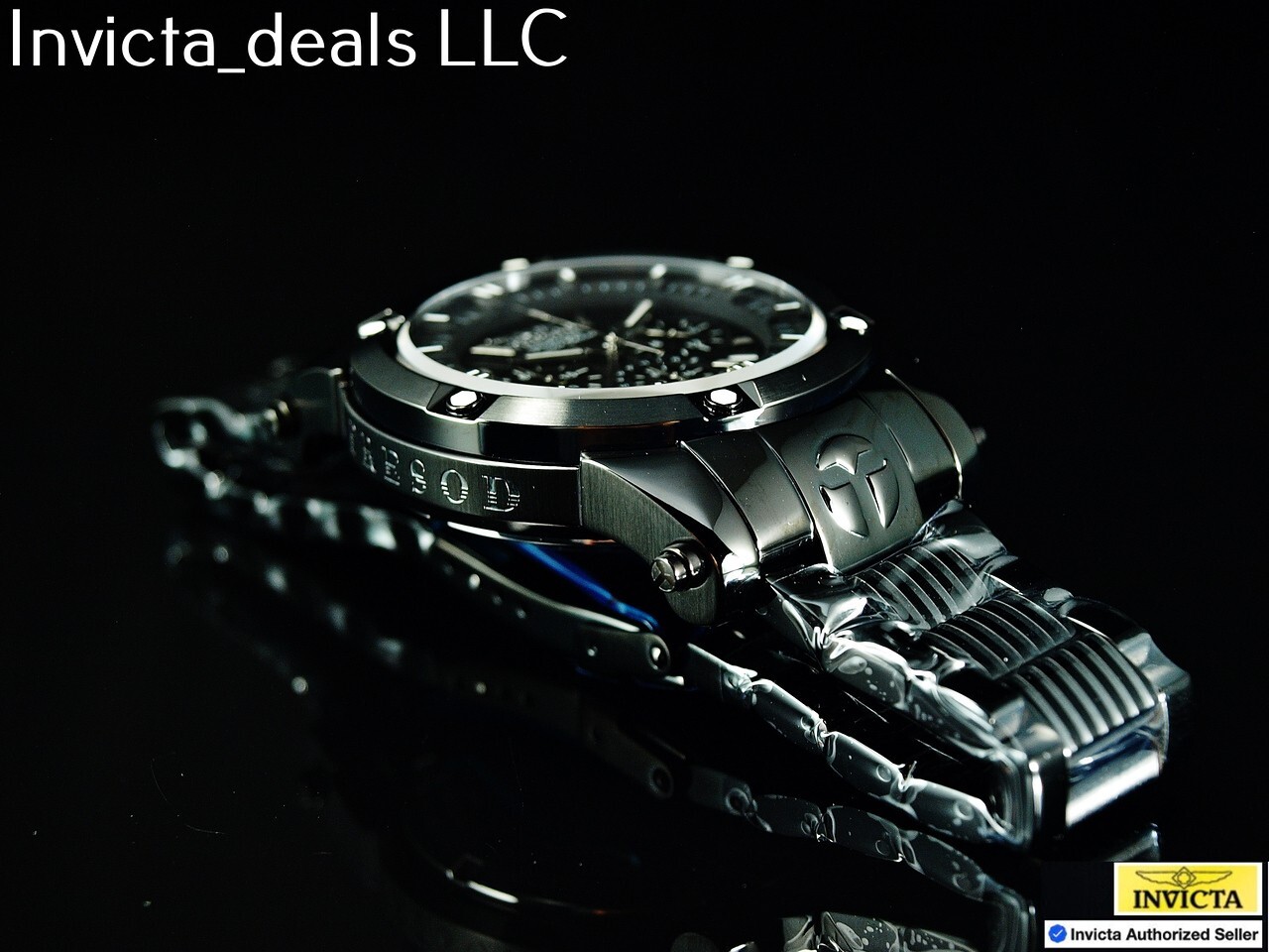 Tresod Men’s NAVMASTER Chronograph COMBAT Black Tone Sapphire Crystal SS Watch