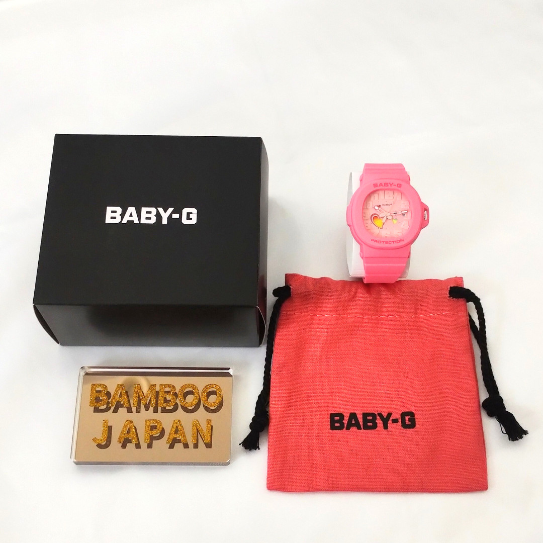 CASIO BABY-G BGA-10-4AJF PLAYFUL HEARTS Pink Color Dial Analog Women Watch Resin