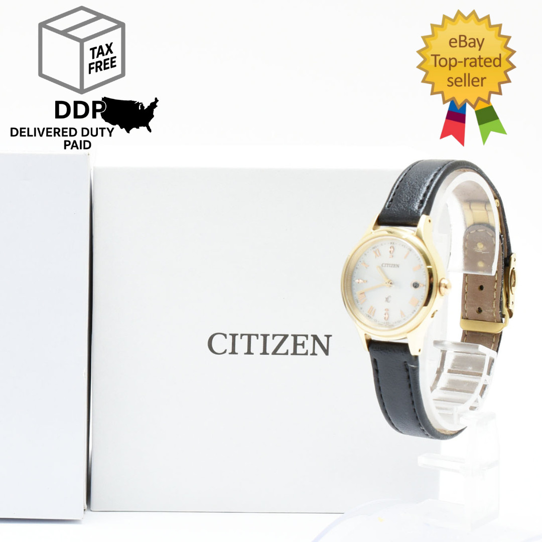 [ MINT w/Box ] Citizen Crosssea XC Eco Drive Radio H060-005VS04 Titan Gold JAPAN