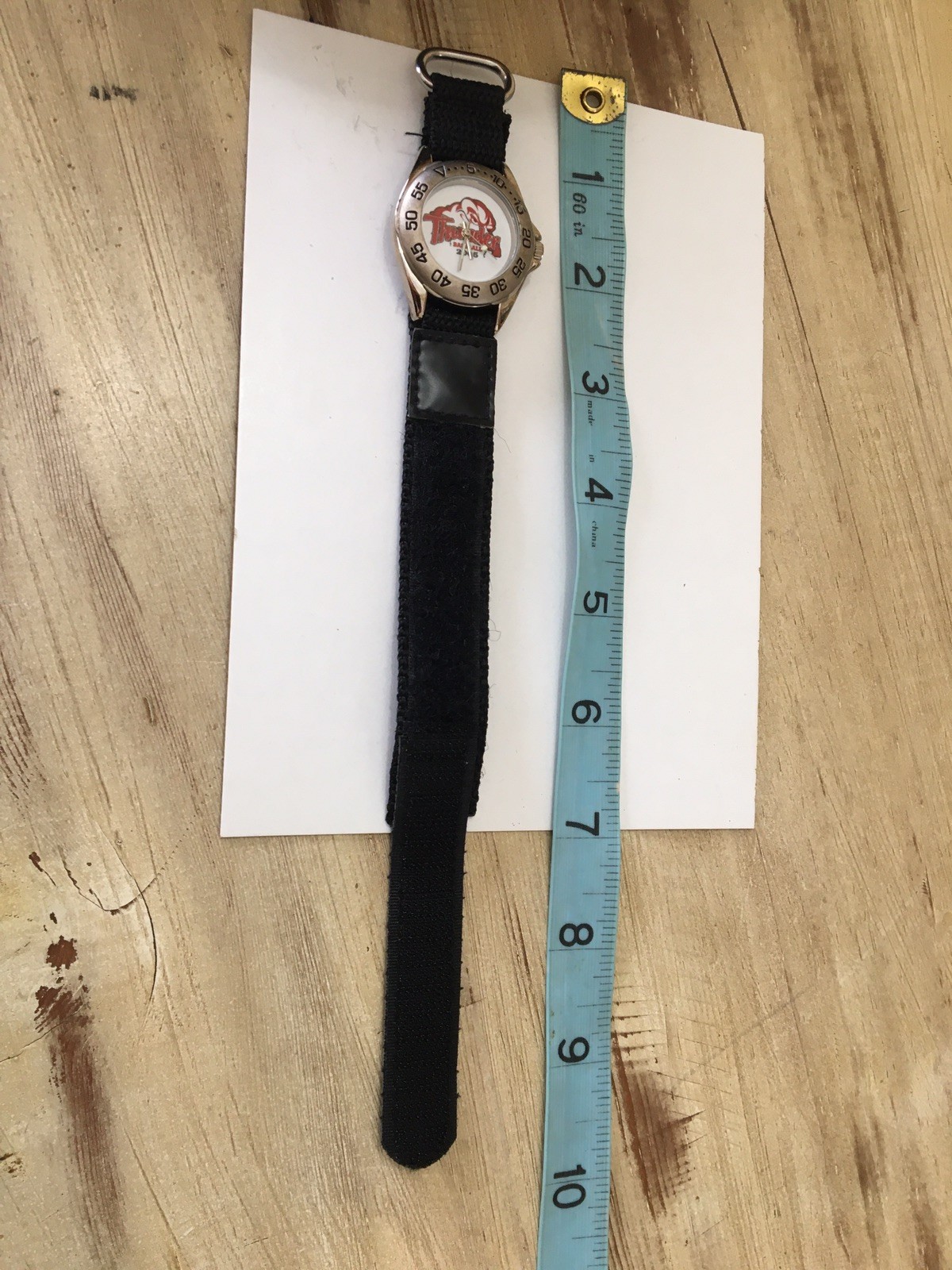 Youth Hook & Loop Band “Baseball” Logo Stainless Back Metal Bezel