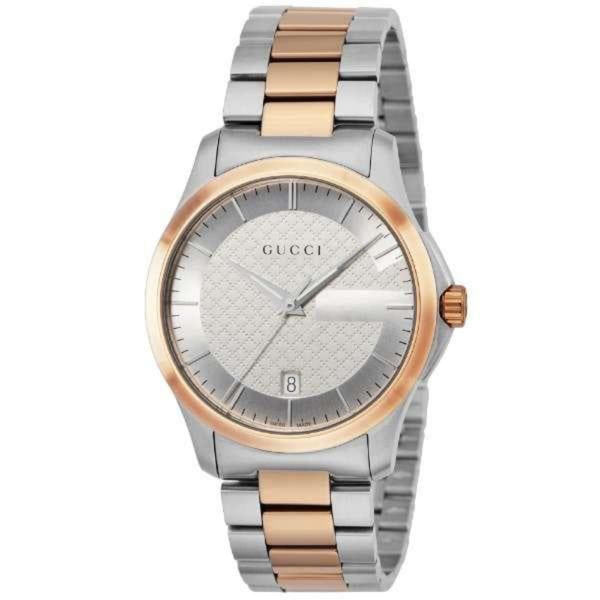[B1P] Gucci G Timeless YA126447 Silver Dial Quartz Mens Wristwatch [t7p]