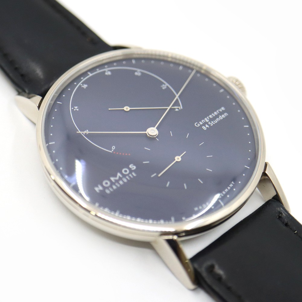 Nomos Lambda Deep Blue NMLA4DR3BL2 42.0mm White Gold Blue Wristwatch #UW2153
