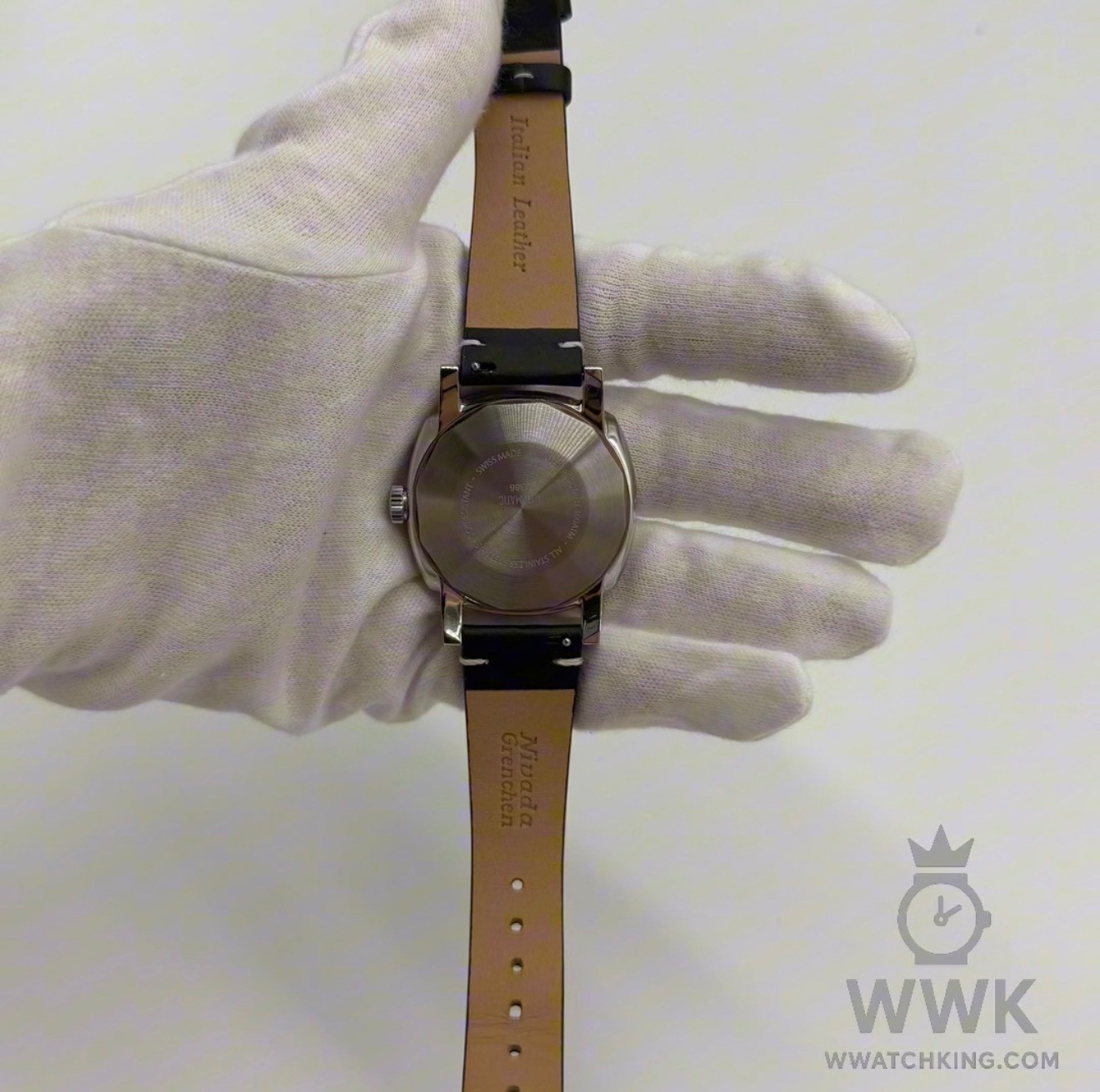 Nivada Grenchen ‘Depthmaster’ | Ref. 14103A15 | Black Leather Strap | Full Set