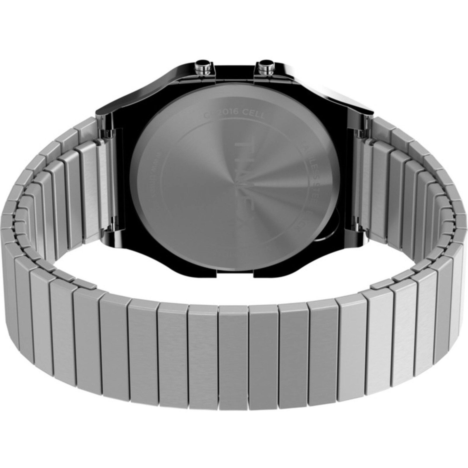 Timex Men’s Watch T80 Digital Dial Silver Tone Steel Bracelet TW2W68200VQ